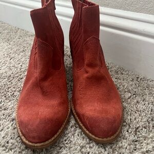 Women's Rust Suede Ankle Boots